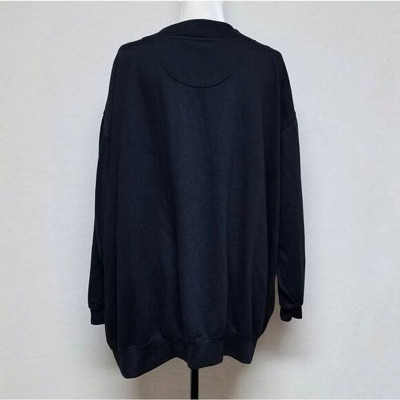 VINTAGE 90s Basic Editions Simple Black Button Down Cardigan 3X - Picture 12 of 14